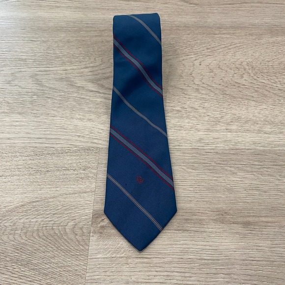 Vintage Christian Dior Tie Striped Navy - Picture 2 of 6